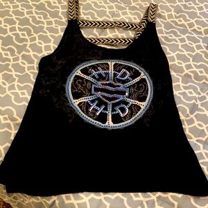 Harley Davidson Tank Top w/ Rhinestones